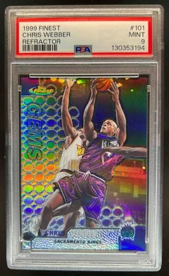 1999-00 Finest Chris Webber Refractor #101 Kings PSA 9 - Image 1 of 2