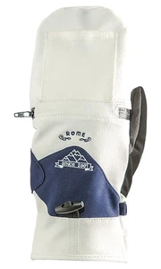 Rome Snowboarding Gritt Snowboard Flip Mitts Womens Medium White and Blue New - Picture 1 of 2