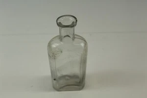 Vintage Bottle Clear Glass Retro Medicine Pharmacy Apothecary Bottle Bent Neck - Picture 1 of 7