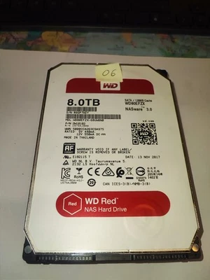 TOP Western Digital WD RED 8TB WD80EFZX HDD Festplatte  für NAS PC Synology QNAP - Bild 1 von 4