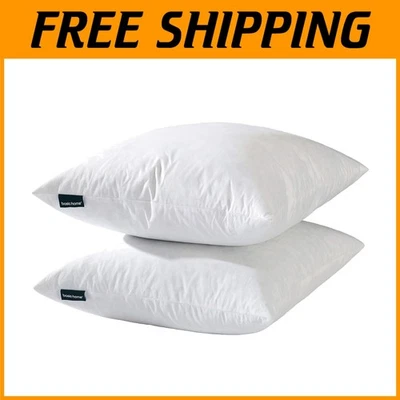 Soft White Down Feather Pillows, 26x26 - Set of 2 - Image 1 of 4