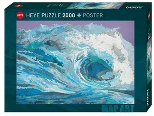 New Heye Jigsaw Puzzle 2000 Pieces 12+ Ages Adults and Kids 29872 Map Wave - Picture 1 of 2