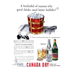 Softdrink Soda 1941 Print Ad Canada Dry The Answer to Your Tall Drinks 11x14 - Bild 1 von 2