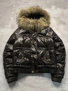 Chaqueta acolchada corta marrón Avant Garde capucha de piel Y2K LGB If Six Was Nine para hombre S - Imagen 1 de 24