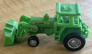 New Ray M.Farm Green Plastic Front Loader Movable Bucket Tractor Toy 3.5" - Picture 1 of 7