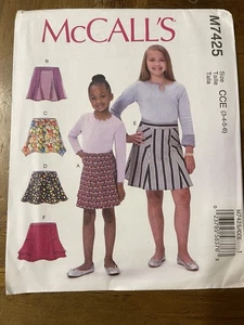 McCalls Pattern M7425 Little Girls Skirts w/Seam Detail & Hemline Variations 3-6 - Picture 1 of 2