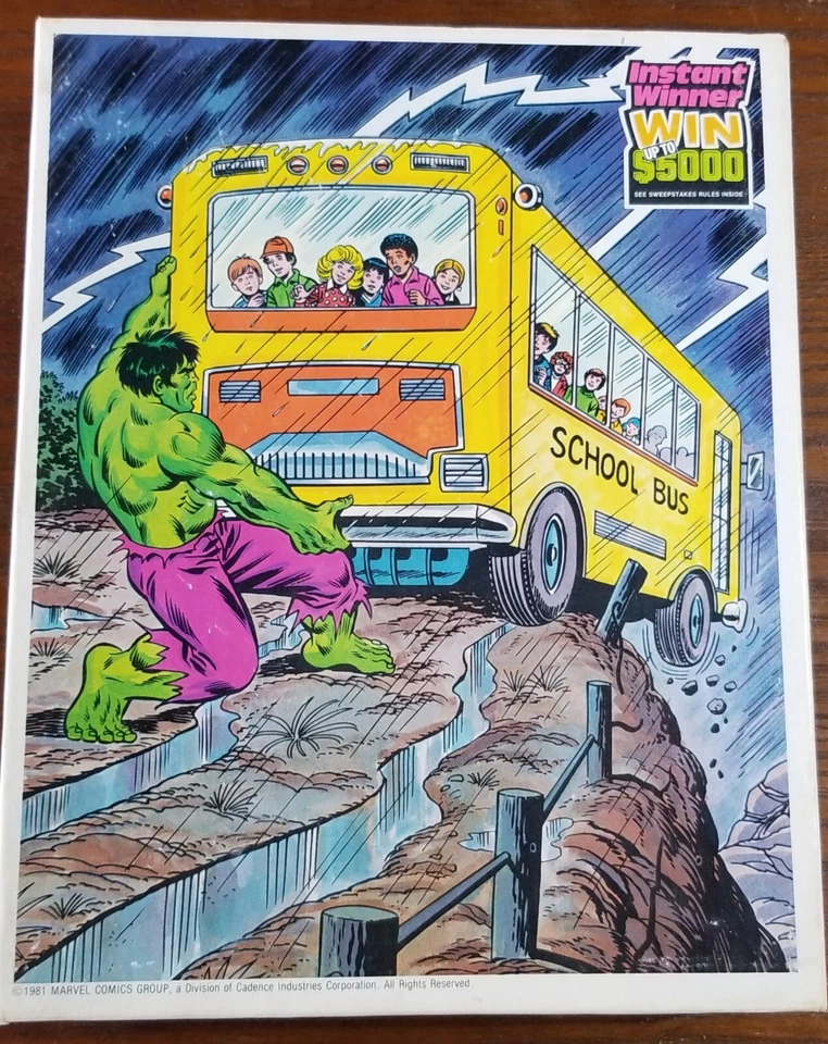 The Incredible Hulk 100 Piece Jigsaw Puzzle - 1988  - Image 1 of 1