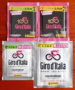 4 BUSTINE PACKETS FIGURINE PANINI GIRO D'ITALIA 100+101 (2017-2018) "IL FILM" - Foto 1 di 2