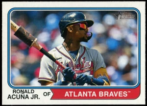 2023 Topps Heritage #183 Ronald Acuna Jr. Image Variation Rookie SP Braves - Picture 1 of 2