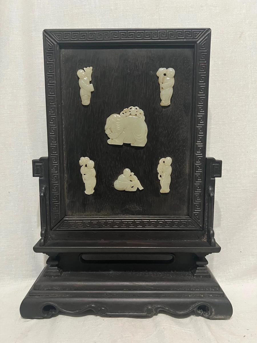 多色雕刻玉石中国古董| eBay