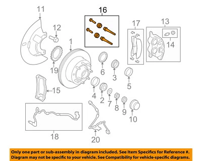 Ford OEM 08-14 E-350 Super Duty Kit de montaje delantero de freno 8C2Z2C150C Foto 1 de 2