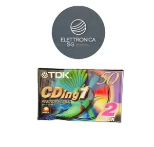 AUDIOCASSETTA TDK Cding1 - 50 Minuti - Pacco 2 Cassette - Foto 1 di 1