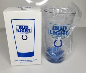 Indianapolis Colts Light Up Touchdown Plastic Glass NFL Bud Light Football App - Picture 1 of 5