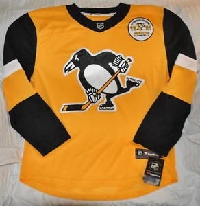 Camiseta de los Pittsburgh Penguins 1991 Stanley Cup ORO ALTERNATIVO para hombre GRANDE Nueva con etiquetas - Imagen 1 de 4
