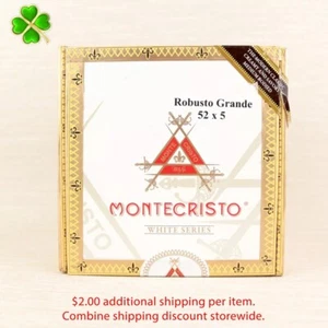Caja de cigarros vacía Montecristo White Series Robusto Grande 5,75" x 5,75" x 3,5" - Imagen 1 de 12