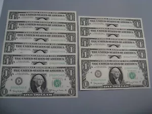 11 CU Consecutive Serial Number 1963-A FRN Notes # D 05227390-400 B. #19 - Picture 1 of 7