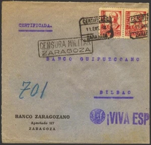 España - Perforados - Edi o 823 Pareja - Perforación "B.Z" Mat "Certificado..." - Picture 1 of 1