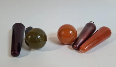 Ancienne Boule et  flamme de Noël en verre . Boule de pardon. décoration sapin - Photo 1/4