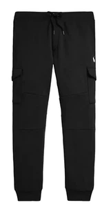POLO UOMO RALPH LAUREN FELPA CARGO TASCA NUOVA CON ETICHETTE ~ NERO ~ LRG - Foto 1 di 4