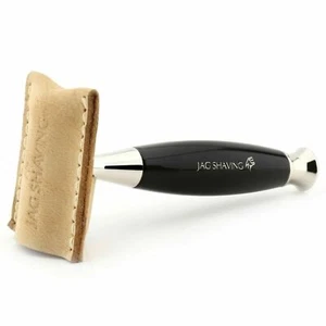 Maquinilla de afeitar de seguridad de doble filo negra de lujo para hombres con bolsa para cabeza de afeitar - Imagen 1 de 4