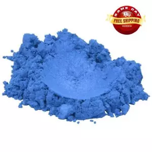 SAPPHIRE BLUE LUXURY MICA COLORANT PIGMENT POWDER COSMETIC GRADE EYESHADOW 1 OZ - Picture 1 of 12