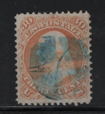 71 VF-XF  used PF cert . neat Blue cancel with nice color ! see pic ! - Image 1 of 2