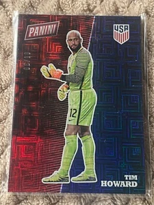 2016-17 Tim Howard Panini The National Red/Blue Refractor USMNT Card /10 - Picture 1 of 3
