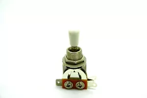 3 WAY CHROME TOGGLE SWITCH AND WHITE TIP FOR GIBSON EPIPHONE LES PAUL & SG - Picture 1 of 1