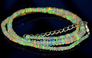 Ethiopian Opal Beads Necklace 2.60x5.60 MM Top Quality Mother Gift Opal Beads