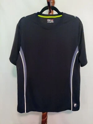 Fila Sport Running Mujer Talla L Top Negro Gris Blanco Colores SS Cuello Redondo Usado en Excelente Condición Foto 1 de 4
