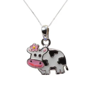 Colgante cadena vaca 925 plata niños niñas collar colgante cadena - Imagen 1 de 4