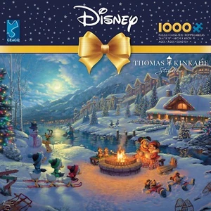 Rompecabezas Ceaco Mickey & Minnie Christmas Lodge 1000 piezas de Thomas Kin - Imagen 1 de 1