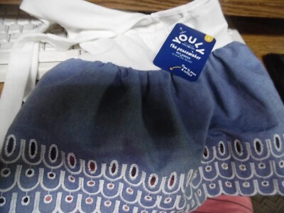 Youly The Peacemaker blue & whiter pet dress 13-15"  NEW with tag - Image 1 of 3