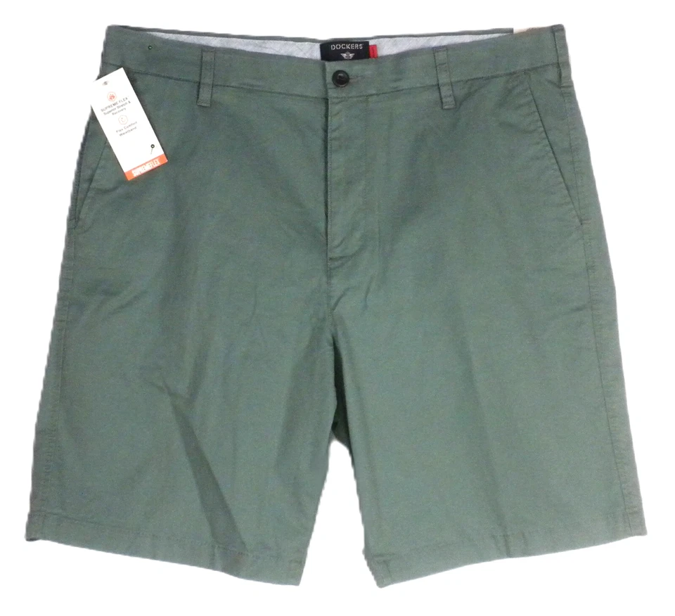 NUEVO CON ETIQUETAS ~ DOCKERS Pantalones Cortos Para Hombre Verde Ultimatre Talla 36 Foto 1 de 4