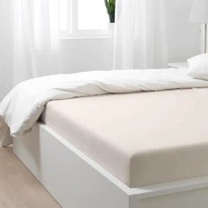 New Kohl’s Home Classics Twin Sized Fitted Sheet in Beige 100% Cotton - Picture 1 of 5