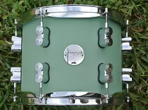 PDP by DW 10" CONCEPT ALL MAPLE TOM in SATIN SEAFOAM for YOUR DRUM SET! LOT K468 - Picture 1 of 11