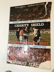 Liverpool V Manchester United Charity Shield 1977 Programme - Picture 1 of 1