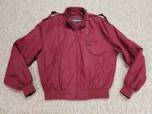 Members Only Jacket Mens 44 Red Full Zip Driver Cafe Racer Streetwear Preppy - Picture 1 of 16