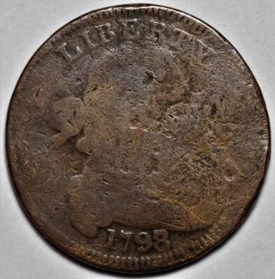 1798/7 Draped Bust Large Cent - Damage - US 1c Copper Coin - Image 1 of 4