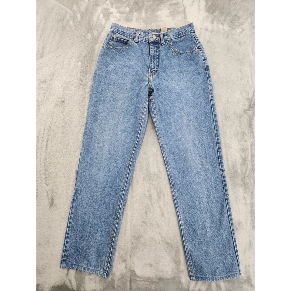 Pantalones de mezclilla vintage de los 80 Calvin Klein tiro alto pierna cónica talla 14 azul mamá holgados Foto 1 de 4