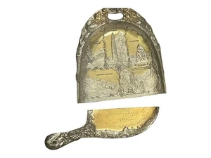 Vintage Metal Crumb Butler Tray& Sweeper Yellowstone Park - Picture 1 of 7