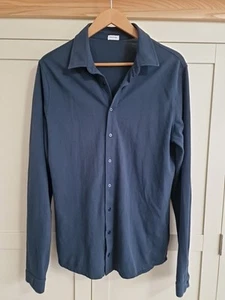 Camiseta deportiva de algodón Supima azul marino de Son Of A Tailor para hombre con botones talla M/L - Imagen 1 de 7