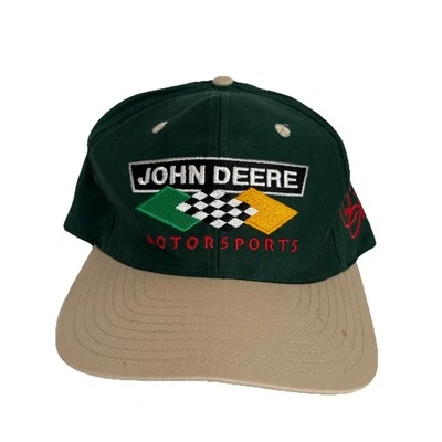 Sombrero SnapBack John Deere Motorsports vintage años 90 verde Foto 1 de 4