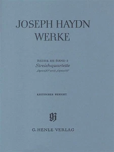 Haydn for String Quartets Op 20 & Op 33 Series XII Vol 3 Sheet Music Henle Book - Picture 1 of 1