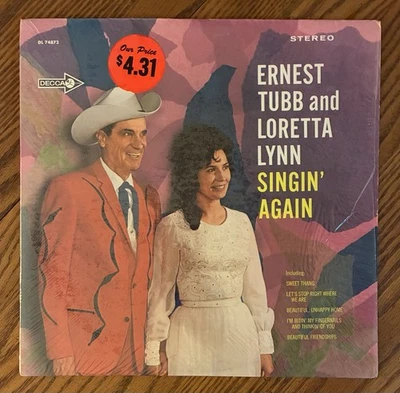 Ernest Tubb & Loretta Lynn Singin’ Again 1967 Vinyl LPs Decca DL 74872 VG++/VG - Image 1 of 4