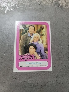 Three's Company 1978 TV Show Topps Sticker Card #7 - Picture 1 of 4