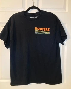Hooters Men's Black "Hooters Makes You Happy" Graphic T Shirt - Size L - Picture 1 of 5