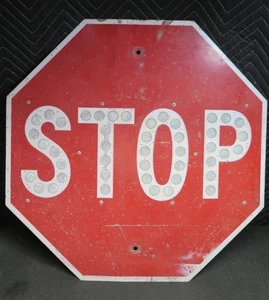 Vintage California Stoppschild mit Reflektoren - ca HWY 70 - 24" - Bild 1 von 7