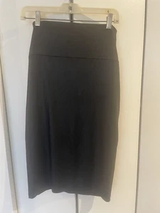 Cemi Ceri Black Faux Leather Skirt Size Medium Made in USA Goth - Picture 1 of 11