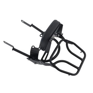 For Bonneville T100 T120/Black 2016-2024 Backrest Sissy Bar w/ Luggage Rack - Picture 1 of 17